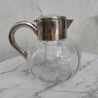 Beautiful silver-plated decanter, jug with decanter silver-plated elegant decorative lemonade, wine