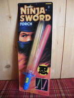 Retro nindzsa kard fákja (Ninja sword torch) ritkaság az 1980- as évekből bontatlan csomagolásban