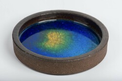 Brutalista üvegmázas pirogránit kerámia tál