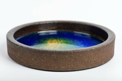 Brutalist glazed pyrogranite ceramic bowl