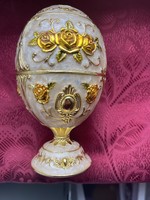 Csodás Fabergé tojás nagy  ritka darab