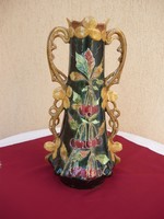 Hatalmas méretű Antik majolika váza,,50 cm,,
