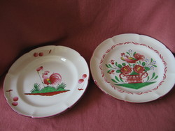 Rooster st. Clément france hand painted plate 63 and 65