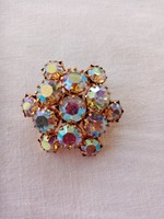 Old Sparkling Gem Brooch Pin
