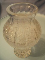 U9 Antik ólomkristály hibátlan súlyos CCA: 1.5 kg-os váza ritkaság ami 22 cm-es eladó