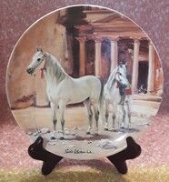 Arab lovas porcelán dísztányér (M2674)