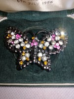 Beautiful butterfly brooch with rhinestones 02
