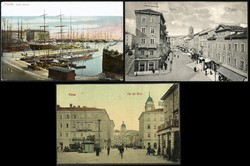 Horvátország Fiume (Rijeka), 3 db régi képeslap