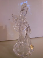Candle holder - new - 68 dkg - crystal - marked - angel - 19 x 9 cm - German