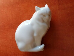 Antik herendi cica, macska /régi porcelán