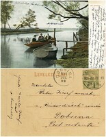Régi képeslap - Sió torkolata 1905