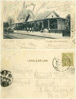 Old postcard - Rákos-Csaba railway station