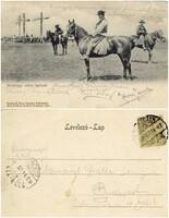 Old postcard - Hortobágy striped lads 1902