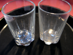 A pair of rare retro 6-rib 2.5 dl glasses on the rim st.
