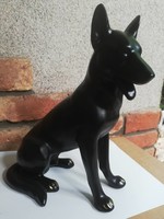 Nagyméretű fekete kutya szobor  25 cm