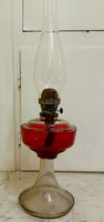 Antique glass kerosene lamp.