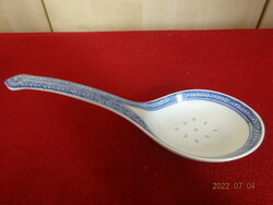 Chinese porcelain ladle, rice grains, length 21 cm. He has! Jokai.