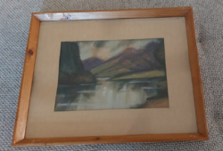 (K) Sándor szabo signed painting with frame 47x37 cm