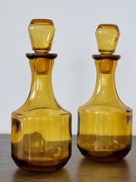 Antik likőrös üvegek,párban-18 cm