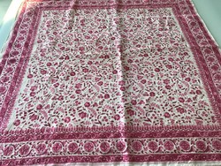 Indian silk scarf with small flowers, 74 x 76 cm