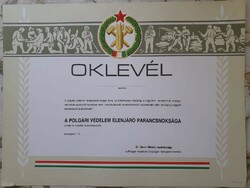 Diploma of the leading command of the civil defense