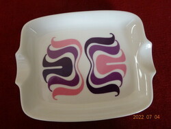 Alföldi porcelain ashtray with a purple pattern. He has! Jokai.