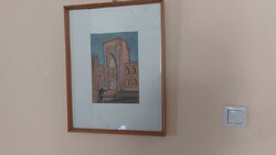 (K) Sándor szabo signed painting with frame 52x41 cm