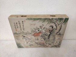 Antik kínai kétoldalas porcelán tégla tábla 670 5652
