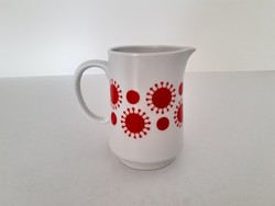 Retro Alföld porcelain centrum varia small pouring jug with red pattern 9 cm