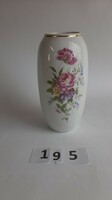 Hollóházi beautiful flower pattern vase 17 cm