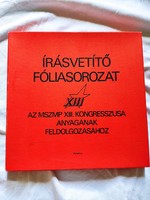 Irásvetítő fólia sorozat MSZMP XIII. Kongresszus szocialista szocreál
