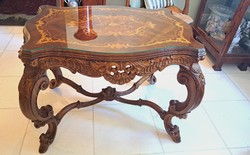 Bécsi barokk dohányzó asztal, lenyűgöző kivitel, praktikus méret!