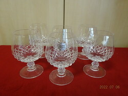 French crystal glass cognac glass, five pieces in one. He has! Jokai.