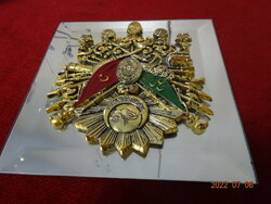 Ottoman Turkish imperial coat of arms on glass plate. He has! Jokai.
