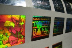 3 pieces post bank - Winnie the Pooh hologram retro sticker