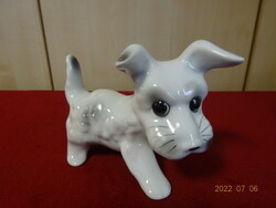 German porcelain dog, black spotted, length 14.5 cm. He has! Jokai.