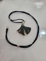 Zsolnay ginkgo pendant chain