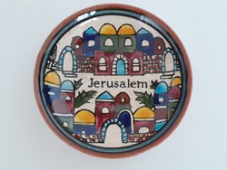 Small ceramic bowl with Jerusalem inscription