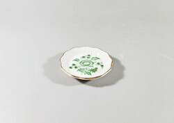 Herend, green nanking bouquet hand-painted small porcelain bowl, perfect! (A028)