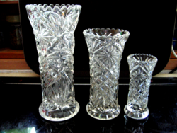 Antique art deco crystal vase series, collection