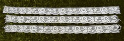 Klöpli lace shelf decoration, drapery curtain tablecloth lace strip ribbon 3 pcs. X 70 x 5.5cm rose pattern