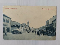 Sárospatak, Kossuth Lajos utca, piac-jelenet, 1913, régi képeslap, életkép