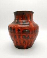 Retro váza, kaspó, jelzett NAGY, 19 cm