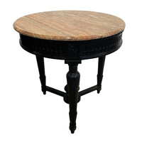 Eclectic table with marble top - b82