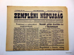 1945 November 25 / Zemplén People's Gazette / for a birthday!? Origin newspaper! No.: 22205
