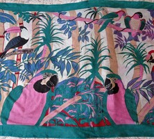 Huge, hand-dyed cotton beach towel, shawl, 180 x 110 cm