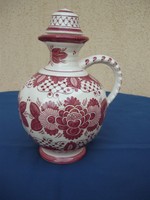 Egy szép boros korsó, kancsó..24 cm,kb, 1 liter,,Hibátlan.