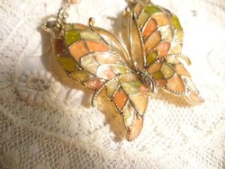 Beautiful fire enamel butterfly chain