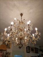 12 Burning antique crystal chandelier