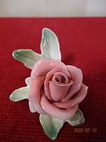 ENS német porcelán rózsa figura, hossza 5 cm. Vanneki! Jókai.